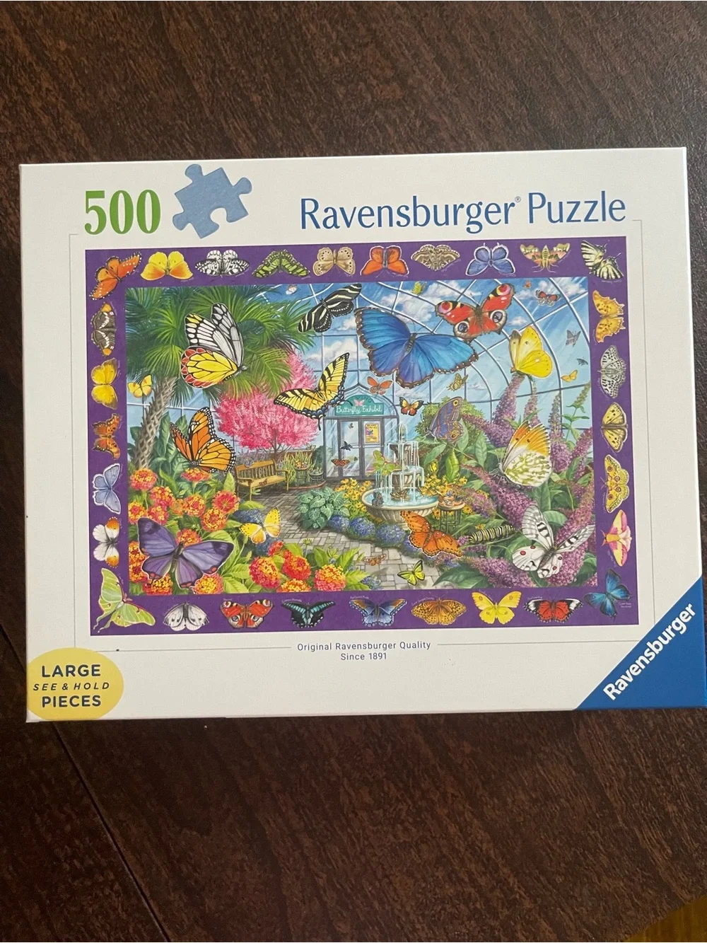 NWT Ravensburger 500 Large Piece Butterfly Flower puzzle